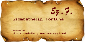 Szombathelyi Fortuna névjegykártya